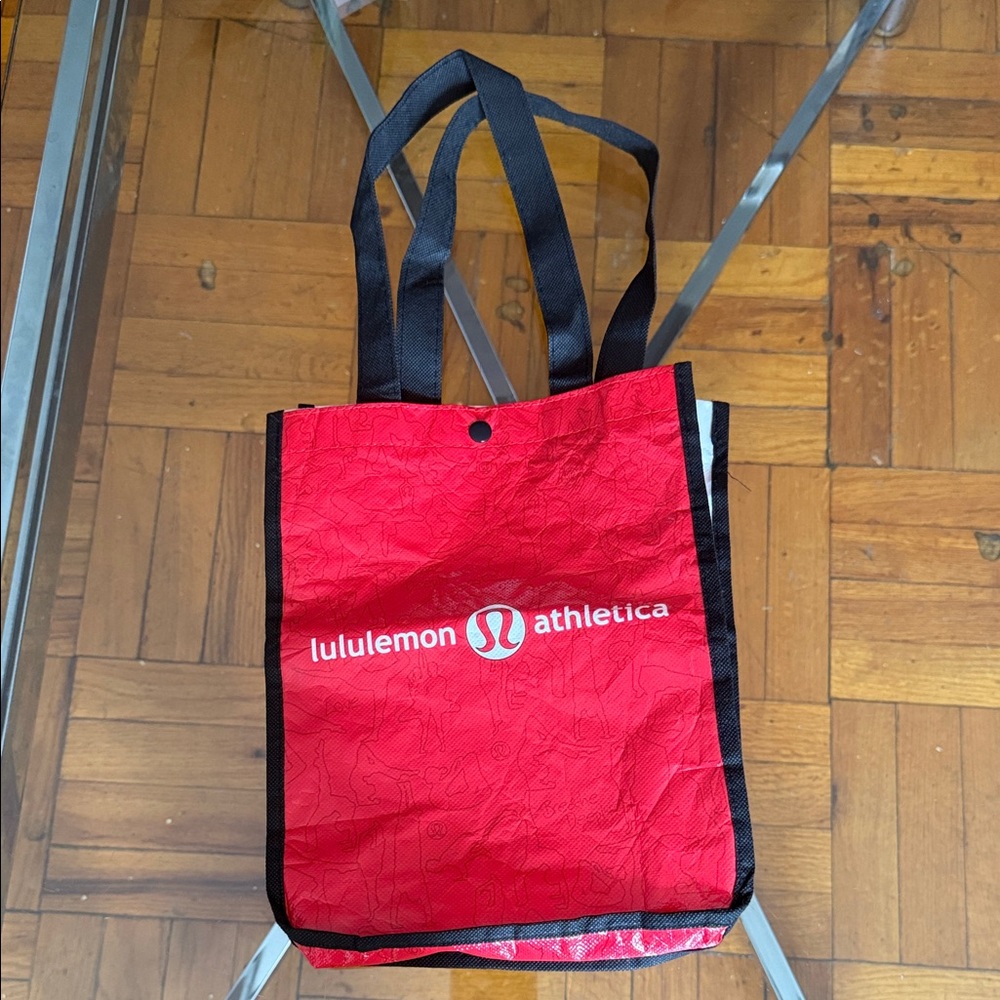 lululemon athletica Red and Black Tote Bag